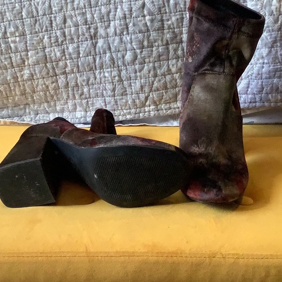 VINTAGE velvet style booties - Picture 3 of 5